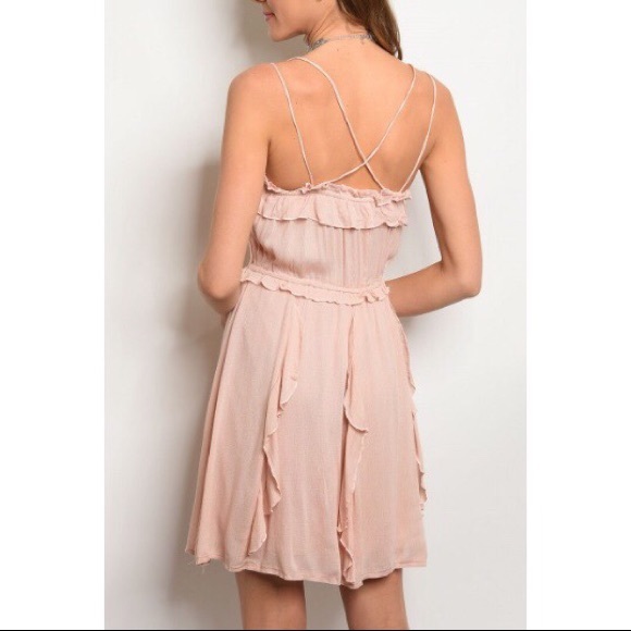 *LAST ONE* Boho Peachy Ruffle Dress - Picture 4 of 7